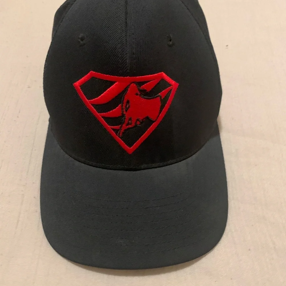 Encore Jeans Black Cap with Red Embroidery
